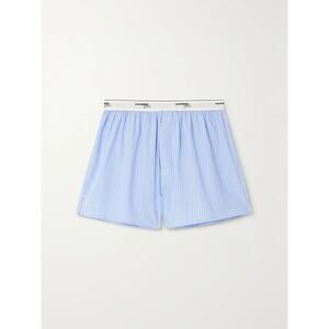 HOMMEGIRLS Pinstriped Cotton-Poplin Shorts - S